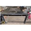 Image 1 : HEAVY DUTY METAL WORK TABLE WITH MOUNTED 8" BENCH