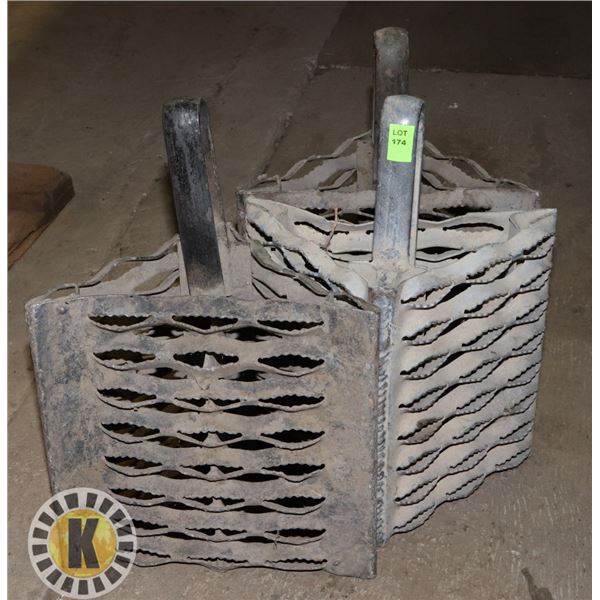 LOT OF 3 HEAVY METAL WHEEL CHOCKS