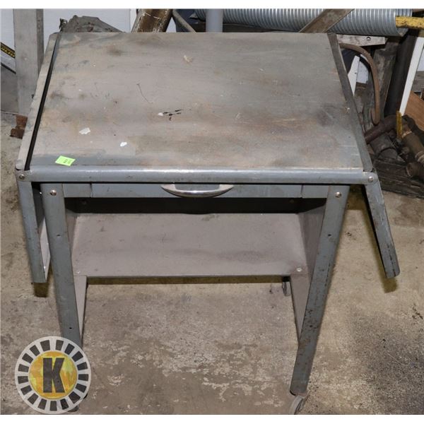 VINTAGE METAL ROLLING CABINET