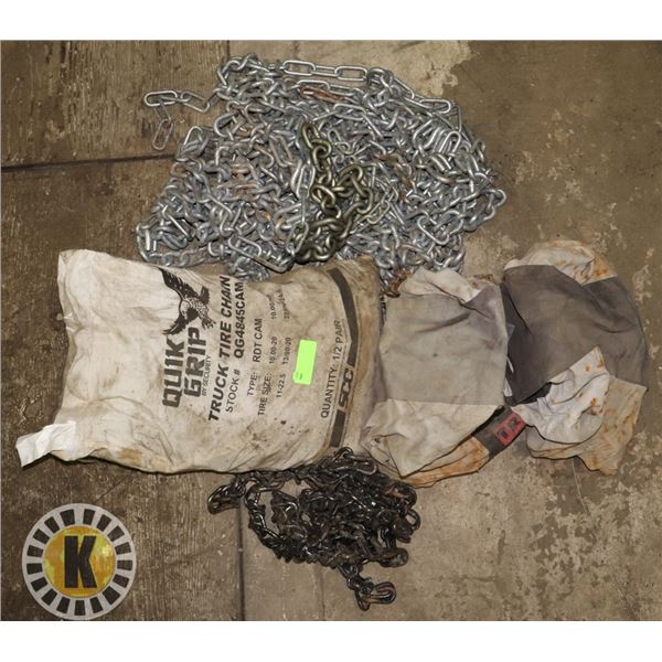 FULL SET OF SEMI SINGLE TIRE & DUALLY TIRE CHAINS