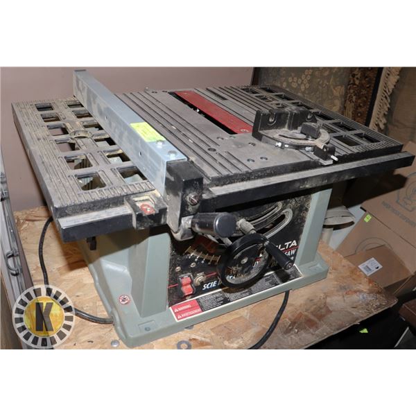 DELTA 10" DELUXE BENCH SAW  AND TOOL STAND