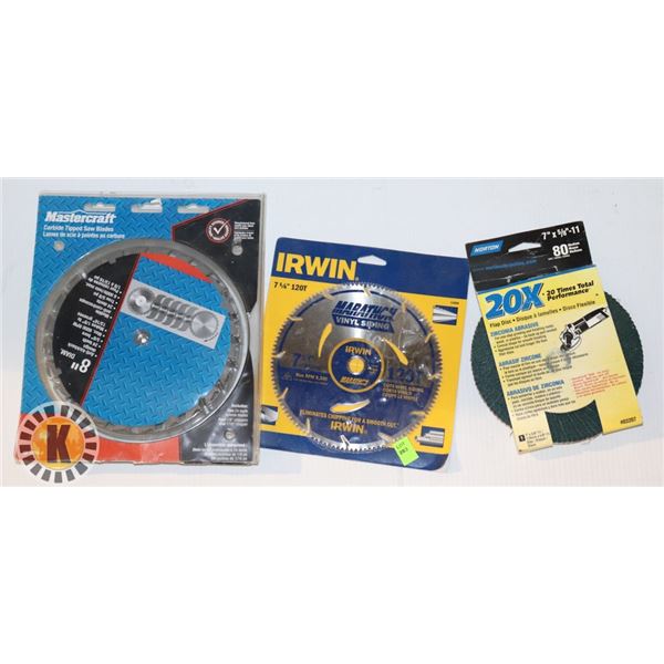 ASSORTED BLADE AND SANDING DISK