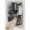 Image 1 : SMALL TOTE OF STAPLES, ASSORTED FASTENERS AND MORE