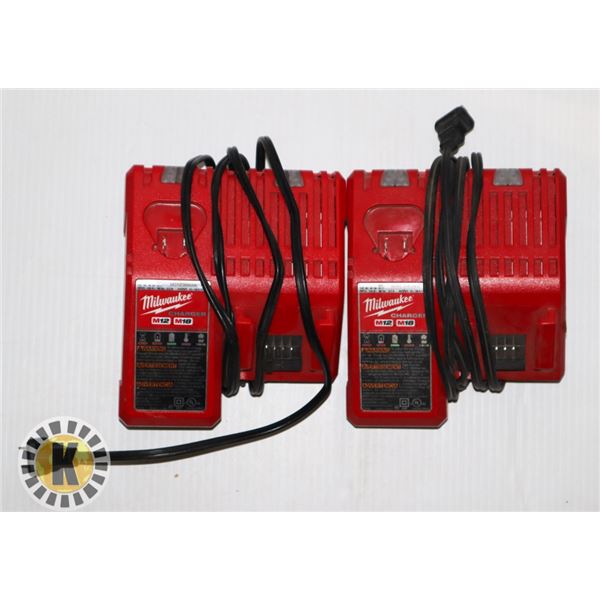 2 MILWAUKEE CHARGERS