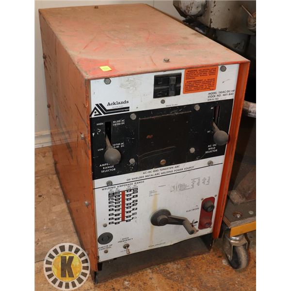 ACKLANDS AC/DC GAS TUNGSTEN ARC OR SHIELDED METAL