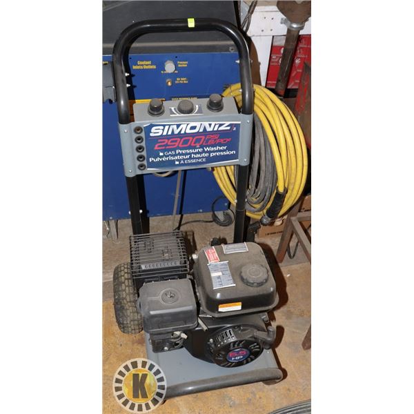 SIMONIZ 2900PSI GAS PRESSURE WASHER