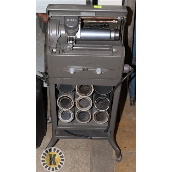 VINTAGE EDISON VOICE WRITER WITH SOME TUBES