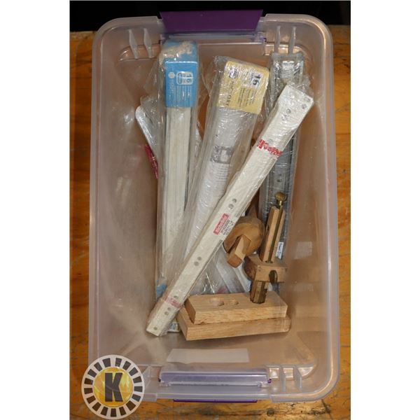 TOTE OF ASSORTED DOOR SLIDES