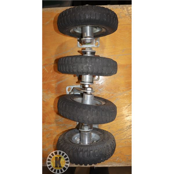 LOT OF FOR LARGE AIR TIRE CASTORS