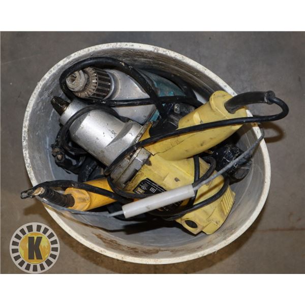 THREE 1/2" IMPACT AND ONE DRILL