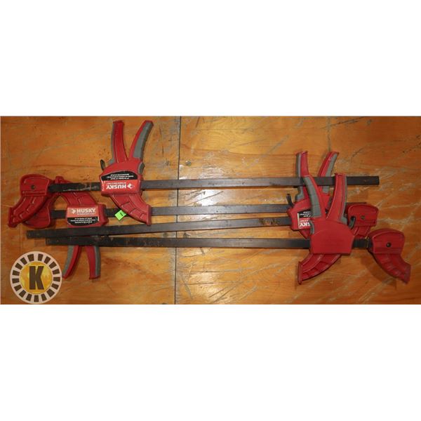 LOT OF 4 HUSKY 24" JAW OPENING/ 34" SPREAD