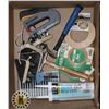 Image 1 : BOX OF ASSORTED TOOLS AND HARDWARE
