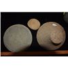 Image 1 : COLLECTION OF HAWAIIAN STONES: GRINDING PLATE, BAIT BOWL & KNOB POI POUNDER (BROKEN), CA. PRECONTACT