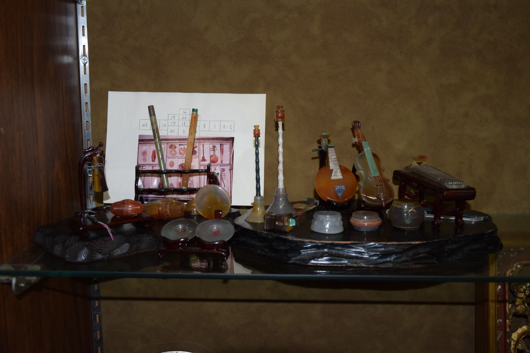 Precious Instruments VINTAGE CHINESE HAND CARVED SEMI-PRECIOUS STONE MUSICAL INSTRUMENTS ...