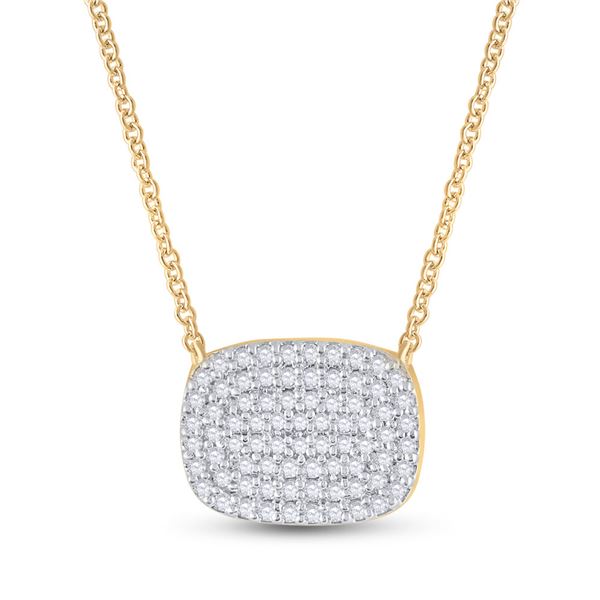 Round Diamond Fashion Necklace 1/5 Cttw 10KT Yellow Gold
