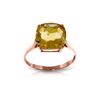 Image 1 : Genuine 3.6 ctw Citrine Ring 14KT Rose Gold - REF-34Z7N