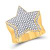 Image 1 : Round Diamond Star Statement Ring 1-1/2 Cttw 10KT Yellow Gold