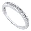 Image 1 : Round Diamond Single Row Fashion Band Ring 1/4 Cttw 14KT White Gold