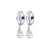 Genuine 4.2 ctw White Topaz Earrings 14KT White Gold - REF-50M9T