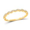Image 1 : Round Diamond Scalloped Stackable Band Ring 1/8 Cttw 10KT Yellow Gold