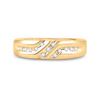 Image 2 : Round Diamond Wedding Band Ring 1/8 Cttw 14KT Yellow Gold