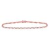 Image 1 : Round Diamond Studded Tennis Bracelet 1-1/5 Cttw 10KT Rose Gold