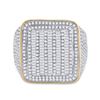 Image 2 : Baguette Diamond Square Ring 2-1/2 Cttw 14KT Yellow Gold