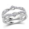 Image 1 : Round Diamond Solitaire Enhancer Wedding Band 1/4 Cttw 10KT White Gold