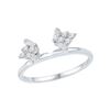 Image 1 : Baguette Diamond Ring Guard Wrap Solitaire Enhancer 1/4 Cttw 14KT White Gold
