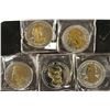 Image 1 : 5 ASSORTED GOLD ENHANCED DOUBLE EAGLES