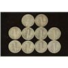 Image 2 : 10 ASSORTED 1940'S MERCURY DIMES