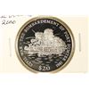Image 1 : 2000 LIBERIA SILVER PROOF $20 "CIVIL WAR" THE