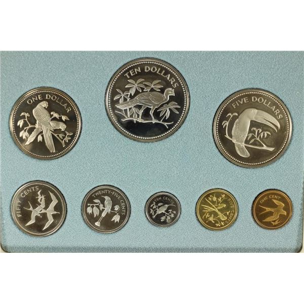 1974 BELIZE 8 COIN PROOF SET, ORIGINAL MINT