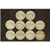 Image 2 : 10 ASSORTED 35% SILVER JEFFERSON WAR NICKELS