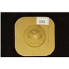 Image 2 : NEAT 2'' SQUARE 24KT GOLD PLATED PAPER WEIGHT