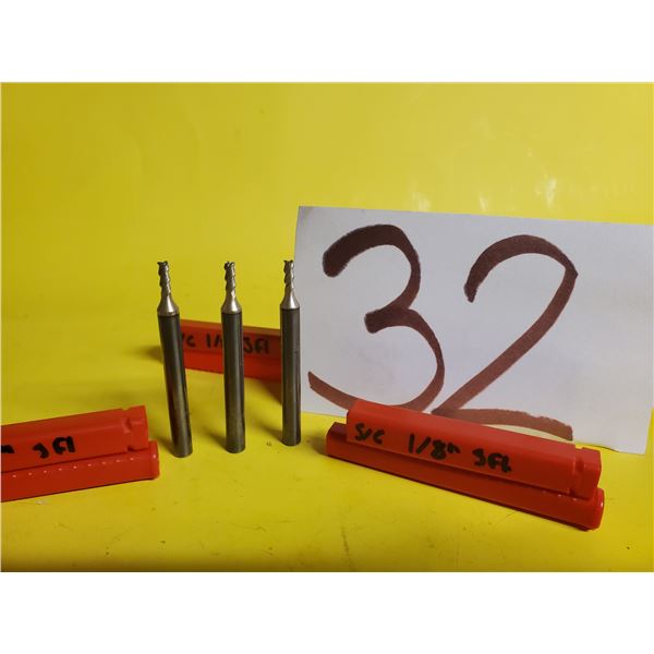 Carbide End Mill 1/8" 3fl. Shank 3/16"
