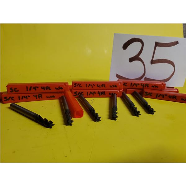 Carbide End Mill 1/4" 4fl.