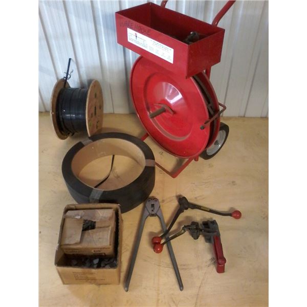 Industrial Strapping Kit with Tensioner/ Crimper/ Seal and Cart