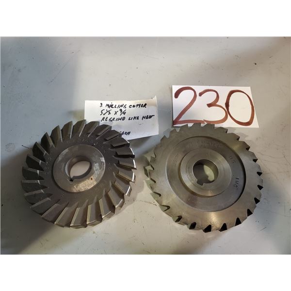 Milling Cutter 5"1/2 x 3/4" x 1"1/4 regrinded