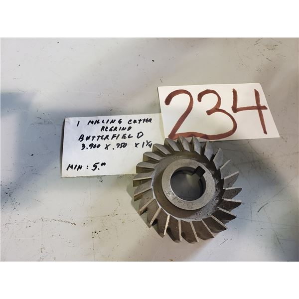 Butterfield Milling Cutter regrinded