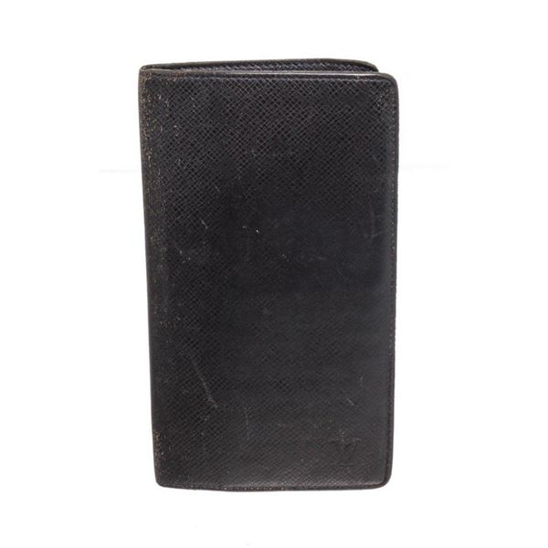 Louis Vuitton Black Taiga Leather Long Card Wallet