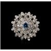 Image 2 : 2.28 ctw Fancy Greenish Blue Diamond Ring - 14KT White Gold