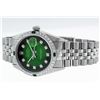 Image 8 : Rolex Mens Stainless Steel 36mm Green Vignette Diamond Datejust Wristwatch