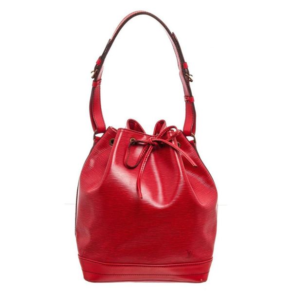 Louis Vuitton Red Epi Leather Noe GM Bucket Bag