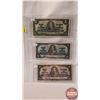 Image 1 : Canada Bills 1937 (3) Gordon/Towers : $1 ; $5 ; $10 (See Pics for Signatures/Serial Numbers)
