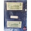 Image 2 : Canada $1 Bills 1973 (2 Sequential) : Crow/Bouey BCR4900098/4900099 (See Pics for Signatures/Serial 