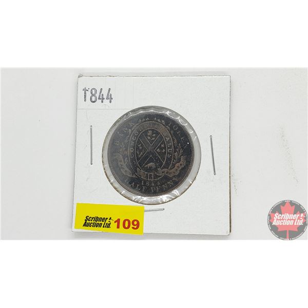 Bank Token Half Penny 1844 Province of Canada Bank of Montreal