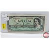 Image 1 : Canada $1 Bill 1954 (2 Digit Serial Number) (Beattie/Rasminsky GZ5555558) (See Pics for Signatures/S