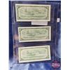 Image 2 : Canada $1 Bills 1954 (3 Sequential) (Bouey/Rasminsky LF8241573-574-575) (See Pics for Signatures/Ser