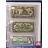Image 2 : Canada $1 Bills (9) Variety : 1935; 1937; 1954; 1954DF "Devil's Face"; 1954 *Replacement; 1967; 1967